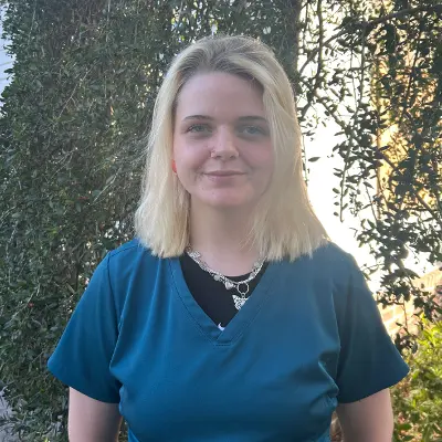 Portrait of Rachel the receptionist